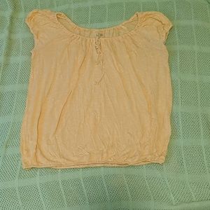 LOFT Yellow peasant top